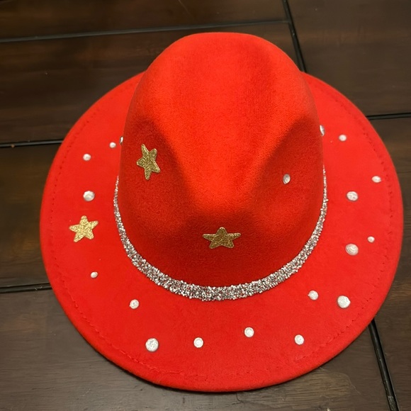 Custom Red Fedora Hat main image 4